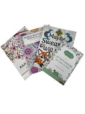 Stress-Relief Adult Coloring Book - Relax & Unwind: Intricate Mandalas Bundle 4